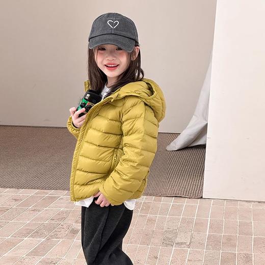 【新国标白鸭绒可溯源】男女童时髦小排骨加厚保暖轻薄90绒连帽羽绒服 商品图2