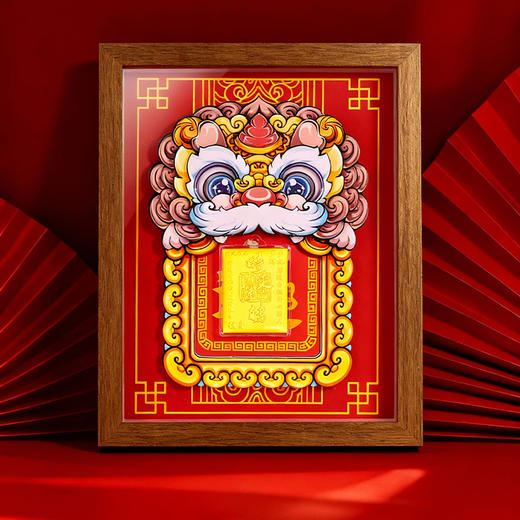 【金六福吉祥】·明星力荐“金狮聚宝”999足金黄金摆件 镇宅招财纳福 暴富醒狮财气盈门家居摆设 商品图12