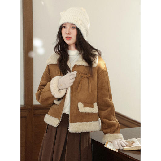 鹿向南【1227/20:00新品】咖色短外套 商品图2