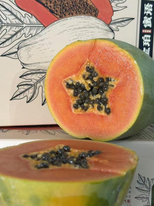 海南红心木瓜 礼盒装整箱6斤左右（约3颗） 商品图0