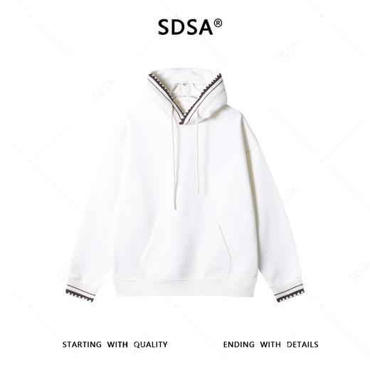 3333SDSA男士秋冬新款痞帅男装韩版简约拼接针织连帽卫衣百搭简约上衣 商品图1