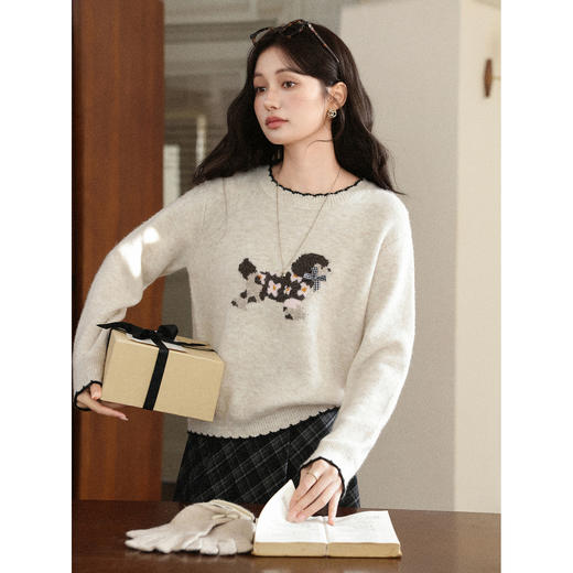 鹿向南【1227/20:00新品】燕麦色毛衣 商品图0