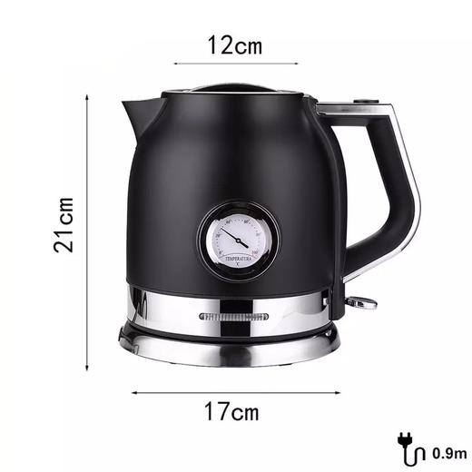 欧洲Sonifer SF-2046 复古电水壶 食品级304不锈钢1.8L带温度计 自动断电 防干烧保护 商品图7