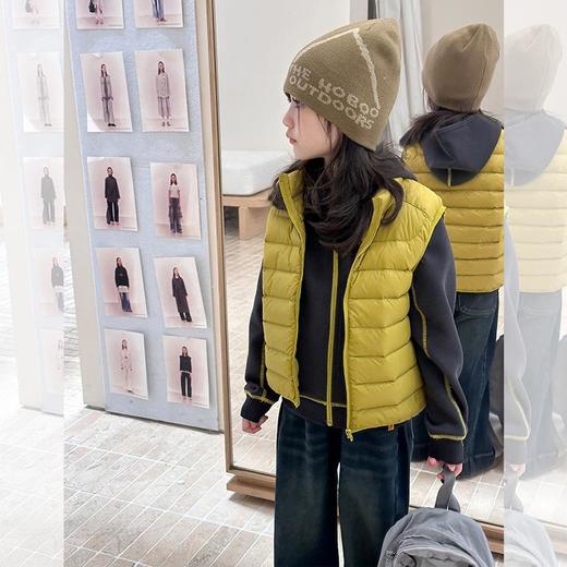 【新国标白鸭绒可溯源】2025冬时髦好看实穿小排骨羽绒马甲轻薄背心坎肩 商品图2