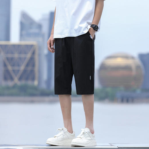 回力五分裤男冰丝宽松薄款男士运动七分裤休闲短裤直筒垂感裤子夏 商品图1