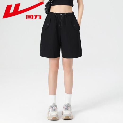 回力冰丝工装短裤女2025夏季新款美式高街复古宽松薄款运动阔腿裤 商品图5