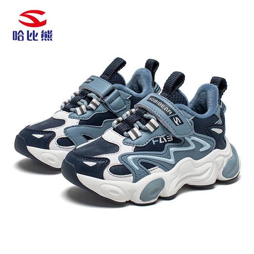 哈比熊加绒男童冬季二棉运动鞋户外休闲鞋防寒保暖毛鞋子 商品图4
