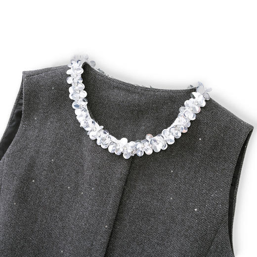 「高货wl」全新升级【铂金会员441/天猫599/差价158】(99218)洛诗琳2025秋冬法式小香风羊毛呢马甲A字半身裙两件套女 商品图2