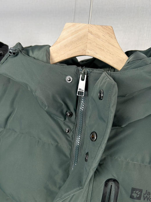 原单正品 JackWolfskin狼爪新款男女情侣中长款600蓬鹅绒防风羽绒服，
颜色：黑色绿色
尺码：S-XXL 商品图5