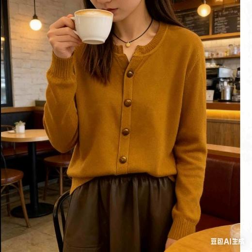 福利款  385852剪刀领羊毛针织套头衫 商品图6