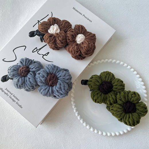 复古毛线花朵治愈少女心香蕉夹-纪念日百货门店同款168099358 商品图2