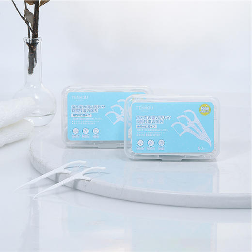 TENKOU RYUUGI HOME提升20%口腔清洁力纤韧圆线牙线棒 商品图4