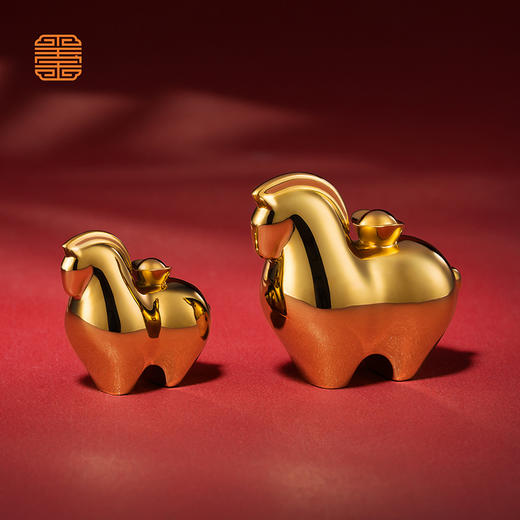 玺匠金铺《马上有钱》足金9999 生肖马挂件吉祥物 新年礼物 商品图0