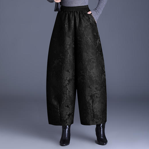 中年妈妈复古提花秋冬新款马甲背心女士立领改良斜襟盘扣上衣套装 商品图6