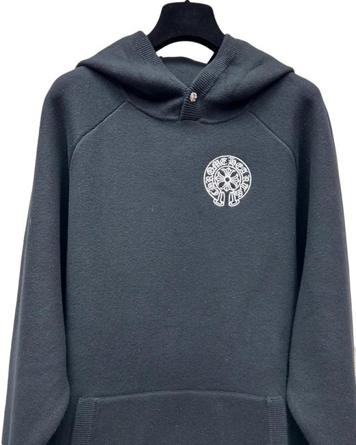 男款logo刺绣连帽针织毛衣 衣脚可收紧he009 商品图2
