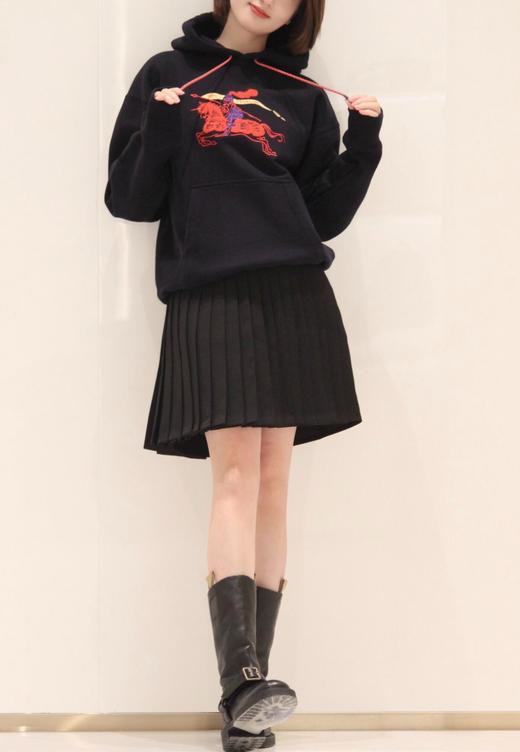 中性款马年绒棉刺绣连帽卫衣he007 商品图3