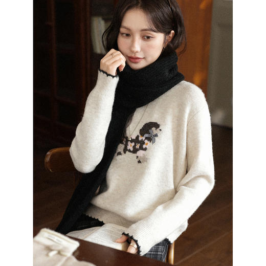 鹿向南【1227/20:00新品】燕麦色毛衣 商品图1