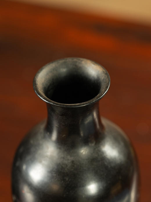 清	匏器髹漆彩绘山水人物赏瓶（一对） 商品图3