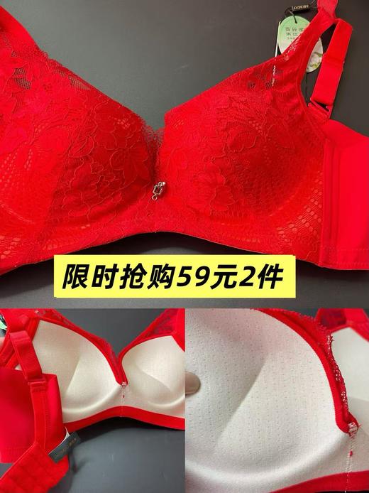 【59/2件】迪兰多小胸蚕丝杯中厚上托调整内衣2118094 商品图1