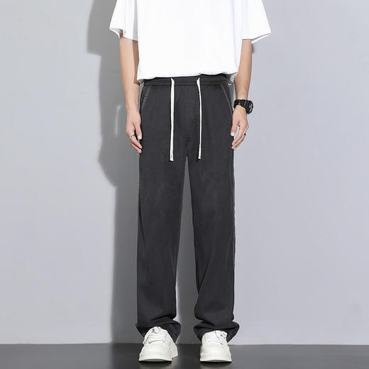 回力夏季天丝牛仔裤薄款男生休闲长裤莱赛尔宽松阔腿直筒裤裤子夏 商品图2
