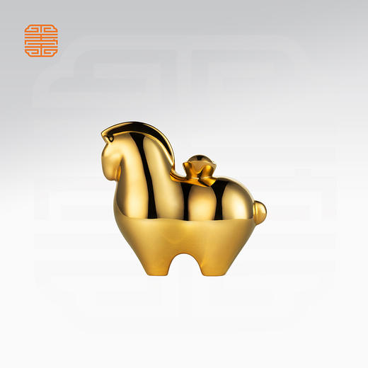 玺匠金铺《马上有钱》足金9999 生肖马挂件吉祥物 新年礼物 商品图1