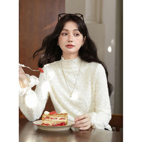 鹿向南【1227/20:00新品】杏色蕾丝衫