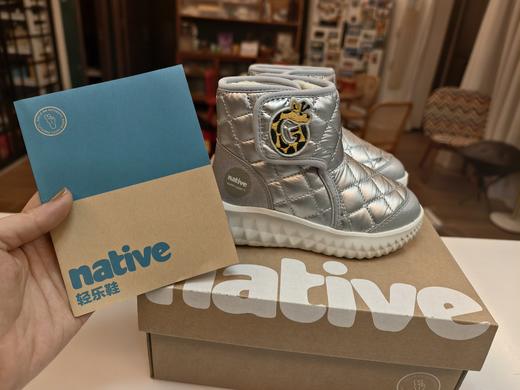 清仓价99元！Native儿童秋冬加绒短靴 加厚毛绒衬里，高帮包裹脚踝，冬天不冻脚 商品图5