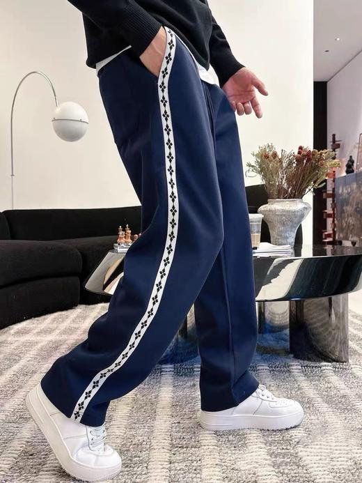 秋冬新款刺绣定制织带针织休闲宽松运动直筒 卫裤 商品图1