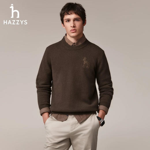 100%重磅绵羊毛H男士保暖精品毛衫 商品图9