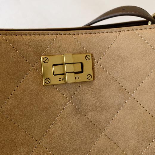 【圣诞新年回馈】枫絮秋阳托特包！2025女秋冬麂皮小众菱格链条单肩斜挎包！ 商品图2