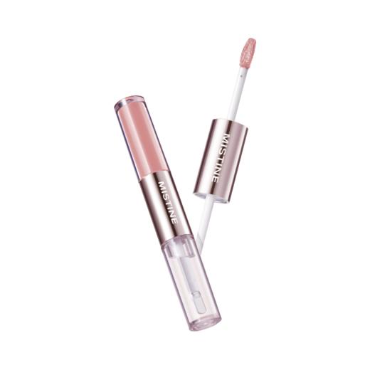 【NEW】Mistine蜜丝婷双头唇釉镜面水光唇蜜不沾杯唇油唇泥口红，打造持久不沾杯的完美妆效。 商品图0