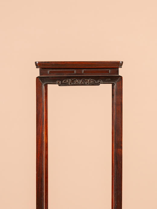 清	红木束腰云纹方形花几摆件 商品图1