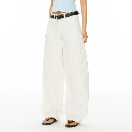 Ariseism 美式复古设计感白色宽松休闲裤女秋冬新款长裤子 商品图2