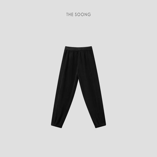 THESOONG|"暖洋洋"御寒锁温摇粒绒保暖黑色弹力束脚休闲裤WKZ5950 商品图7