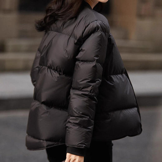 「高货kbnq」全新升级【铂金会员625/天猫849/差价224】(03852)洛诗琳气质轻薄羽绒服2025冬季小个子宽松保暖短外套kbnq 商品图3