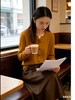 福利款  385852剪刀领羊毛针织套头衫 商品缩略图1