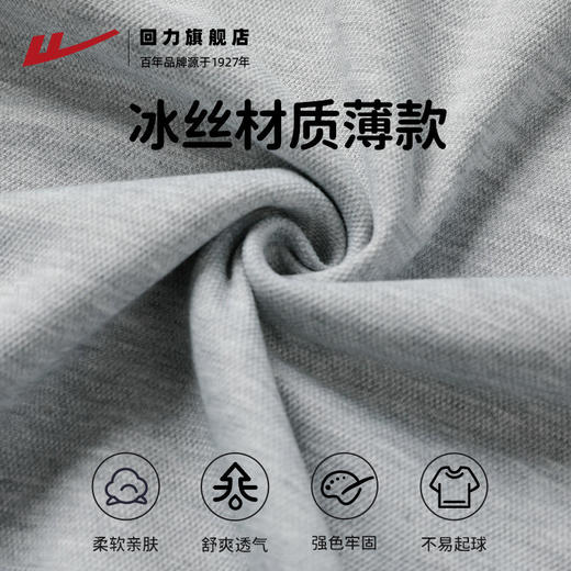 回力冰丝短袖T恤男2025新款夏季polo衫男士休闲纯色翻领半袖上衣 商品图3