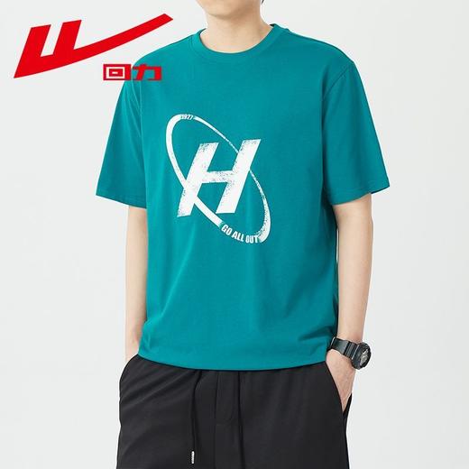 回力短袖男重磅纯棉t恤夏季新款潮牌印花圆领宽松休闲体恤男 商品图9