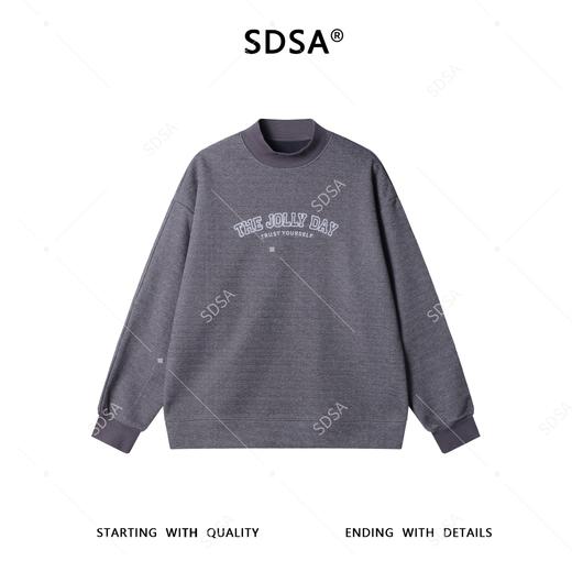 3330SDSA男士秋冬新款痞帅男装美式高街刺绣字母立领卫衣百搭宽松上衣 商品图1