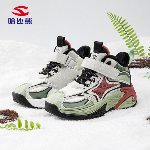 哈比熊冬季二棉童运动鞋加绒篮球鞋日常户外中大童老爹鞋 商品图0