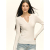 Ariseism 美式复古设计感针织衫女秋冬新款内搭打底上衣 商品缩略图1