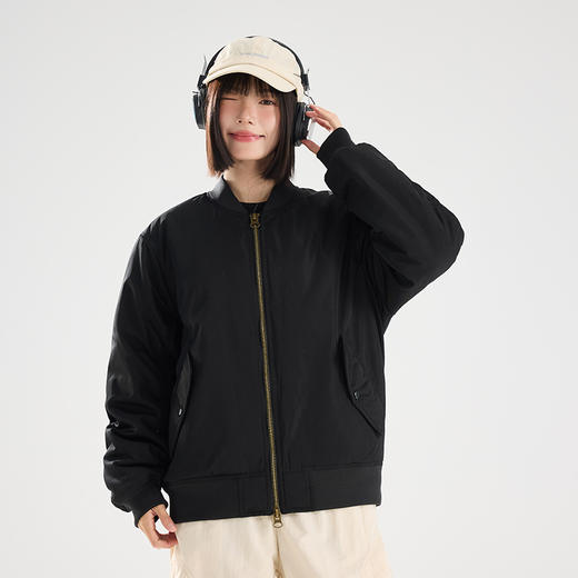 LUCKY DEER/幸运鹿情侣款防泼水保暖科技棉飞行夹克 商品图2