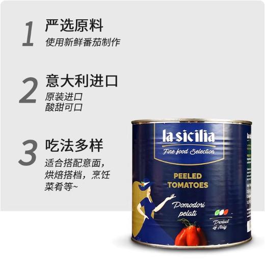 2.55kg 辣西西 去皮番茄罐头 原产国意大利 意大利面披萨沙拉原料番茄罐头 商品图3