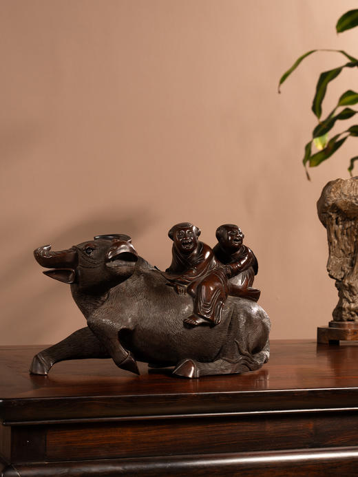 清	红木童子牧牛摆件 商品图3