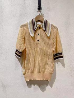女款polo领短袖针织衫zh