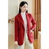 米思阳2025冬新款优雅通勤新年喜庆一粒扣羊毛西装毛呢外套女2058 商品缩略图2