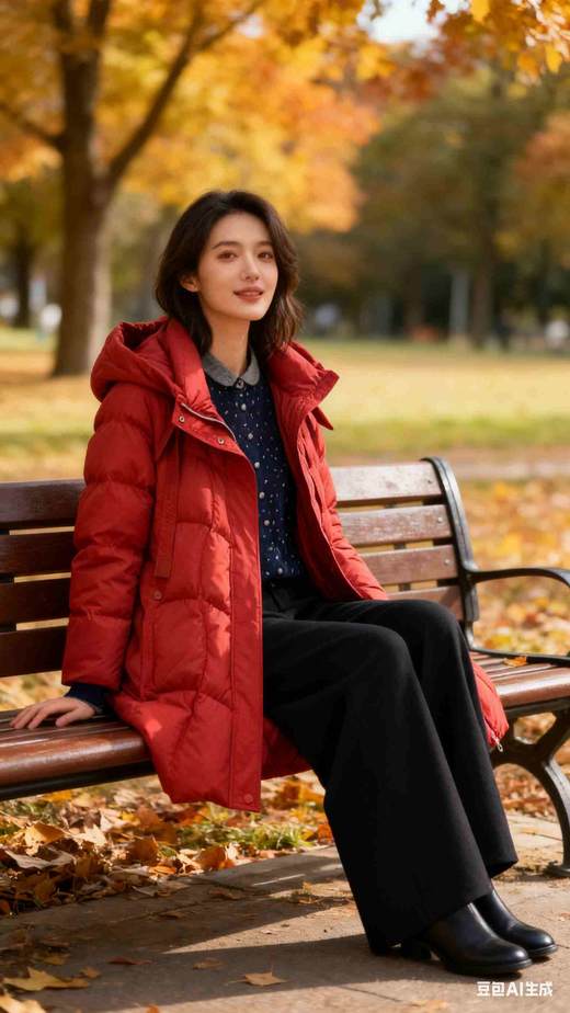 548088时来运转红色鹅绒服 商品图9