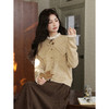 鹿向南「松风煮茶」小香风高级感斗篷燕麦色毛衣女冬小众针织上衣 商品缩略图1