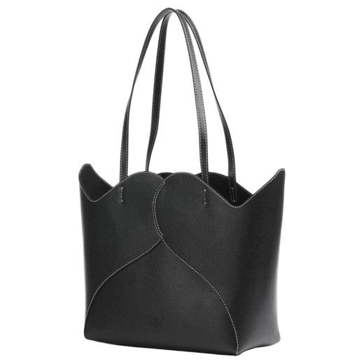 【新品特惠 明星同款】PINKO 正面饰有标贴 小牛皮 托特包Tote包购物袋手提包 商品图1