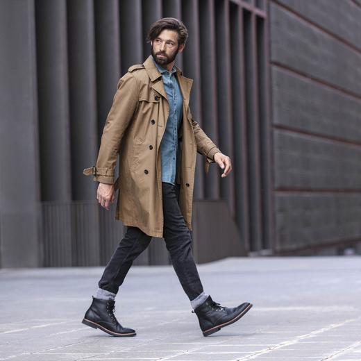 断码特价44码——西班牙原产羊毛款皮毛一体男士皮靴黑色GLC3(高品质纯天然羊毛内衬) 商品图5